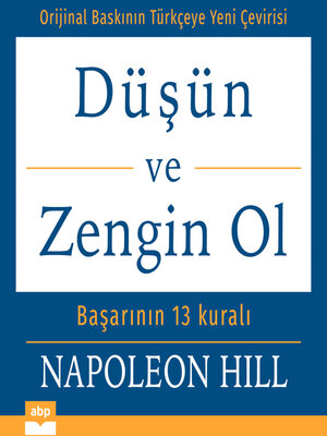 cover image of Düşün ve Zengin Ol